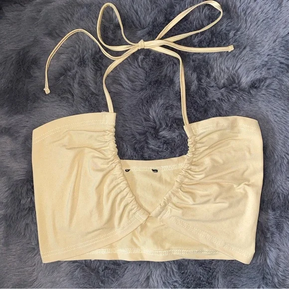 Sand Soft Stretchy Ruched Tank - Picture 3 of 4